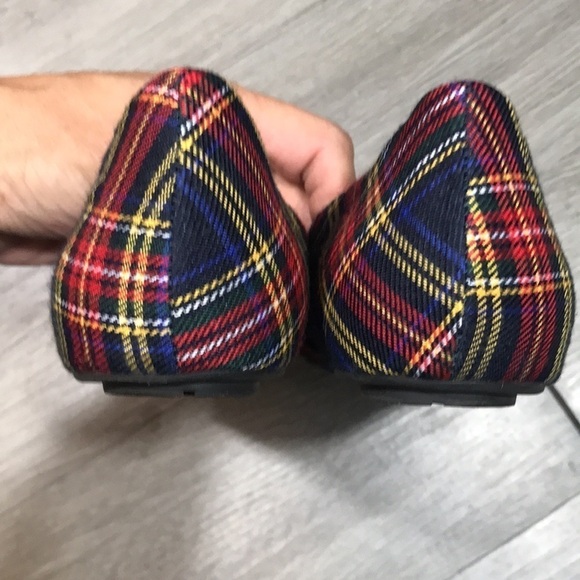 Isaac Mizrahi New York Fabola Navy Plaid Bow Flats size 9.5 - Picture 7 of 11